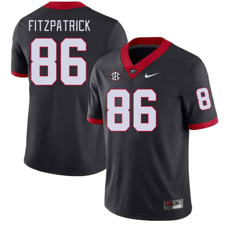 #86 John FitzPatrick Georgia Bulldogs Jerseys Football Stitched-Black